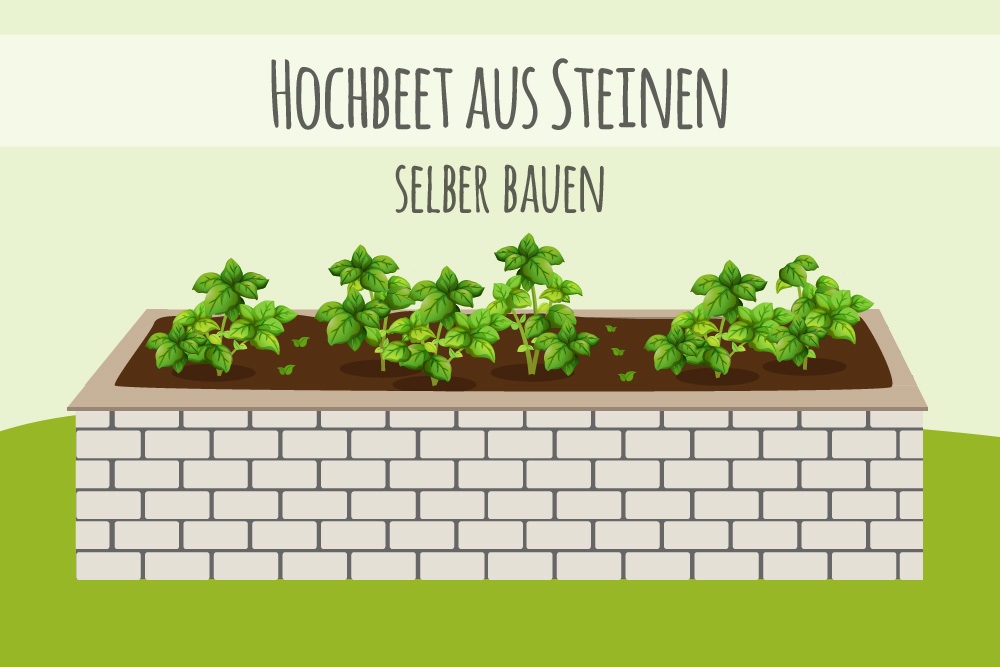 Hochbeet aus Steinen mauern