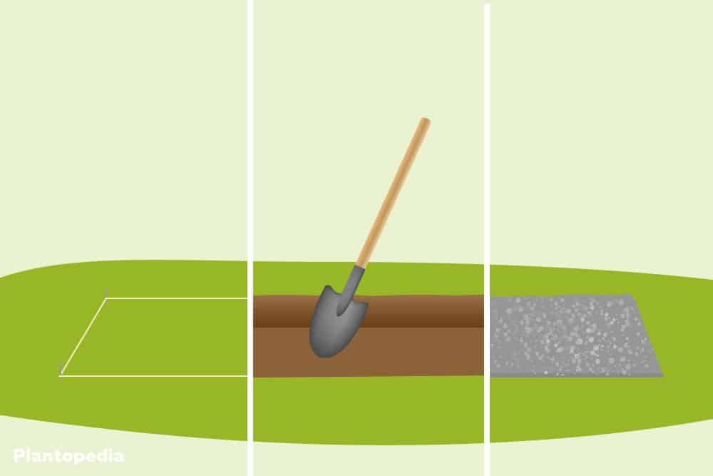 Fundament für das Hochbeet