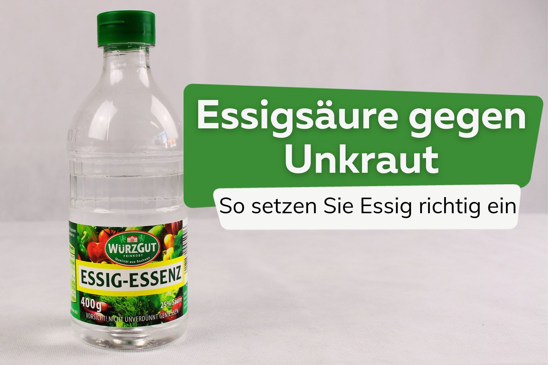 Essig gegen Unkraut