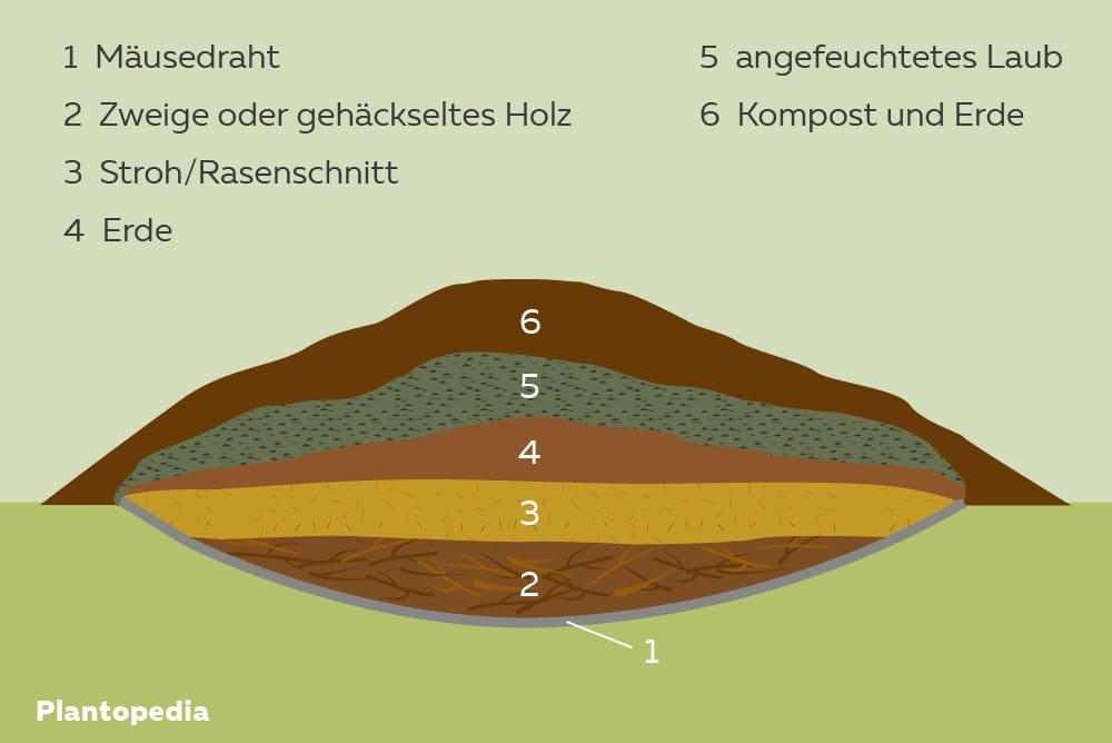 Hügelbeet Aufbau