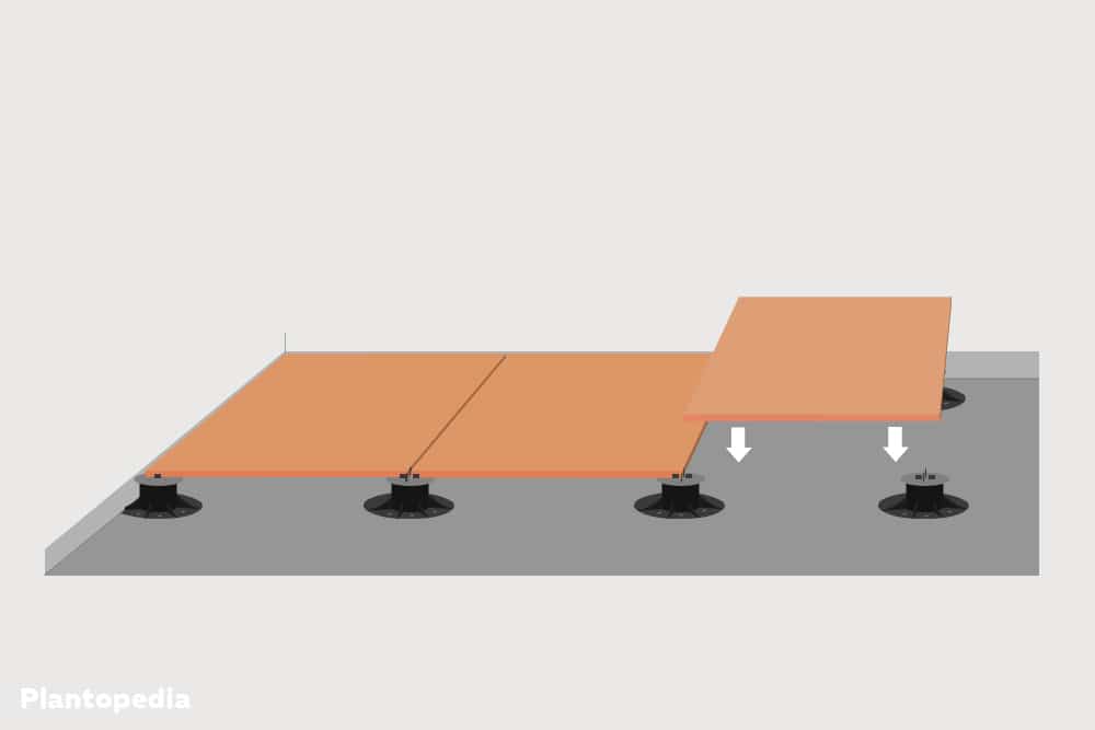 Terrassenplatten auf Setzlagern verlegen