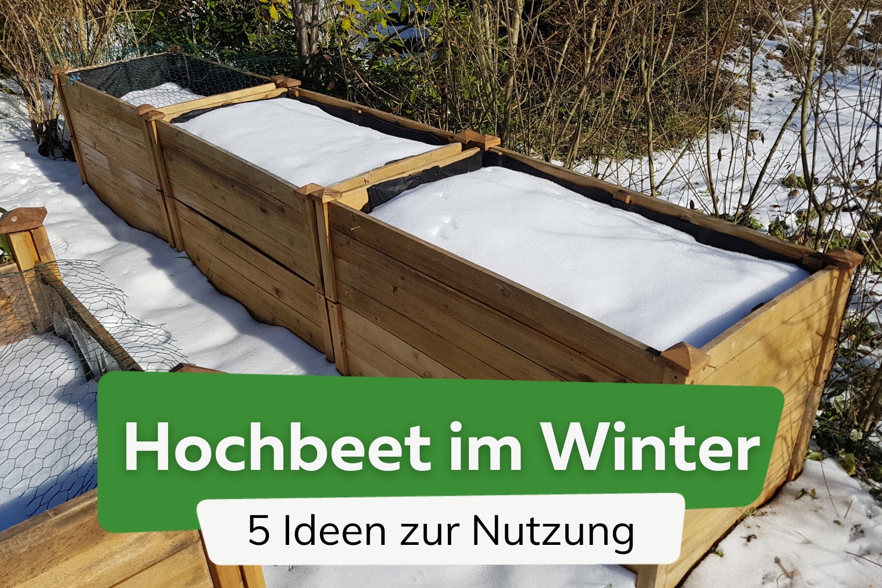 Hochbeet im Winter