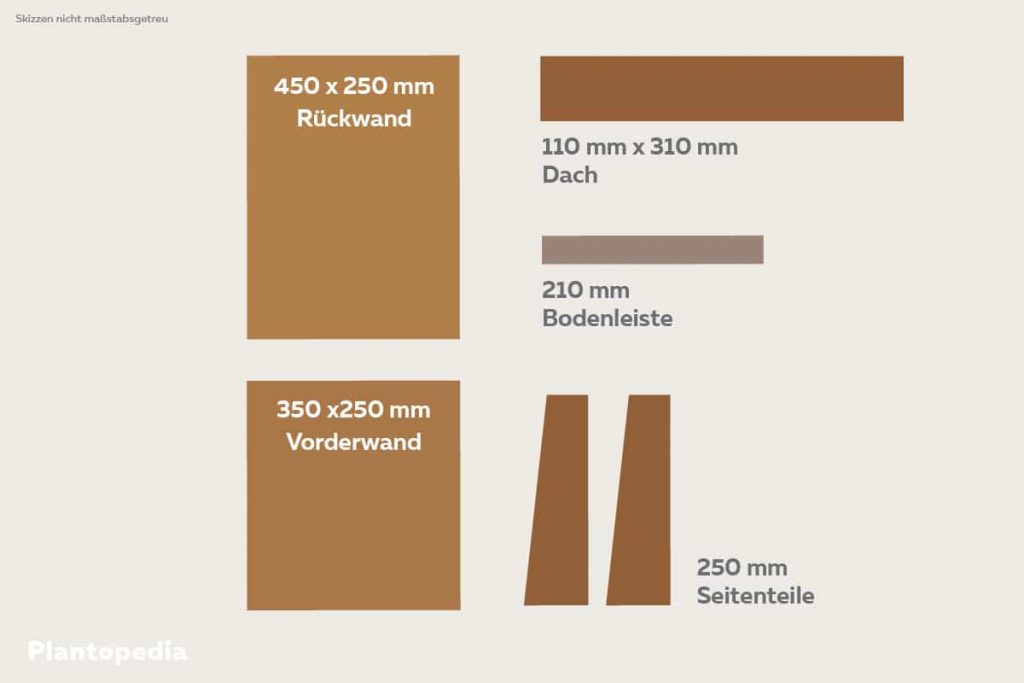 Fledermauskasten bauen - Schritt 1