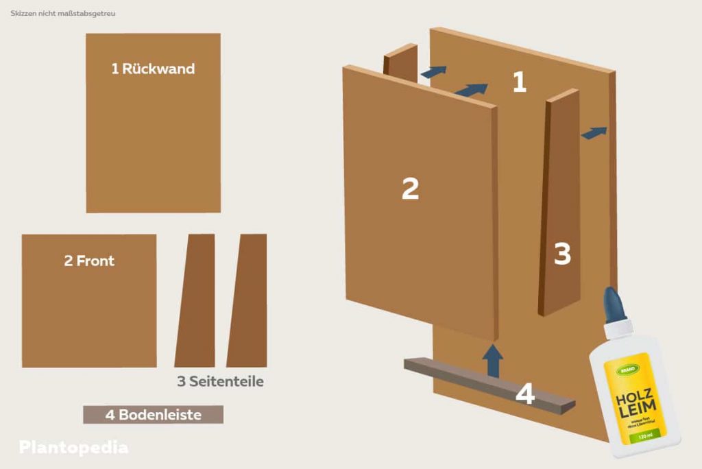 Schritt 2 - Fledermaushaus bauen