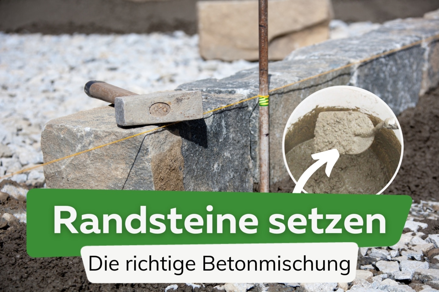 Beton für Randsteine setzen die Betonmischung