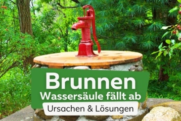 Brunnen: Wassersäule fällt ab