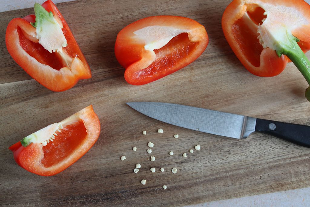 Samen aus gekauften Paprika