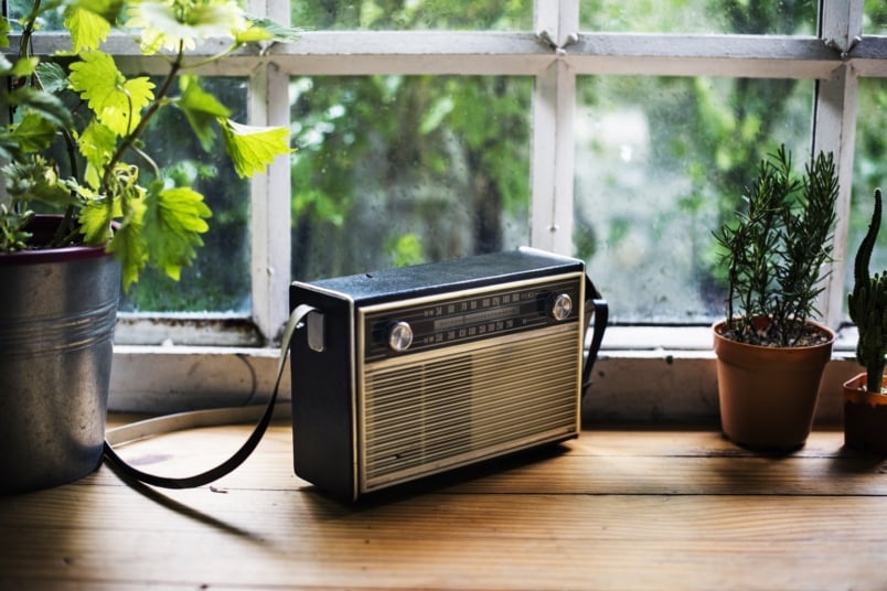 Radio im Garten