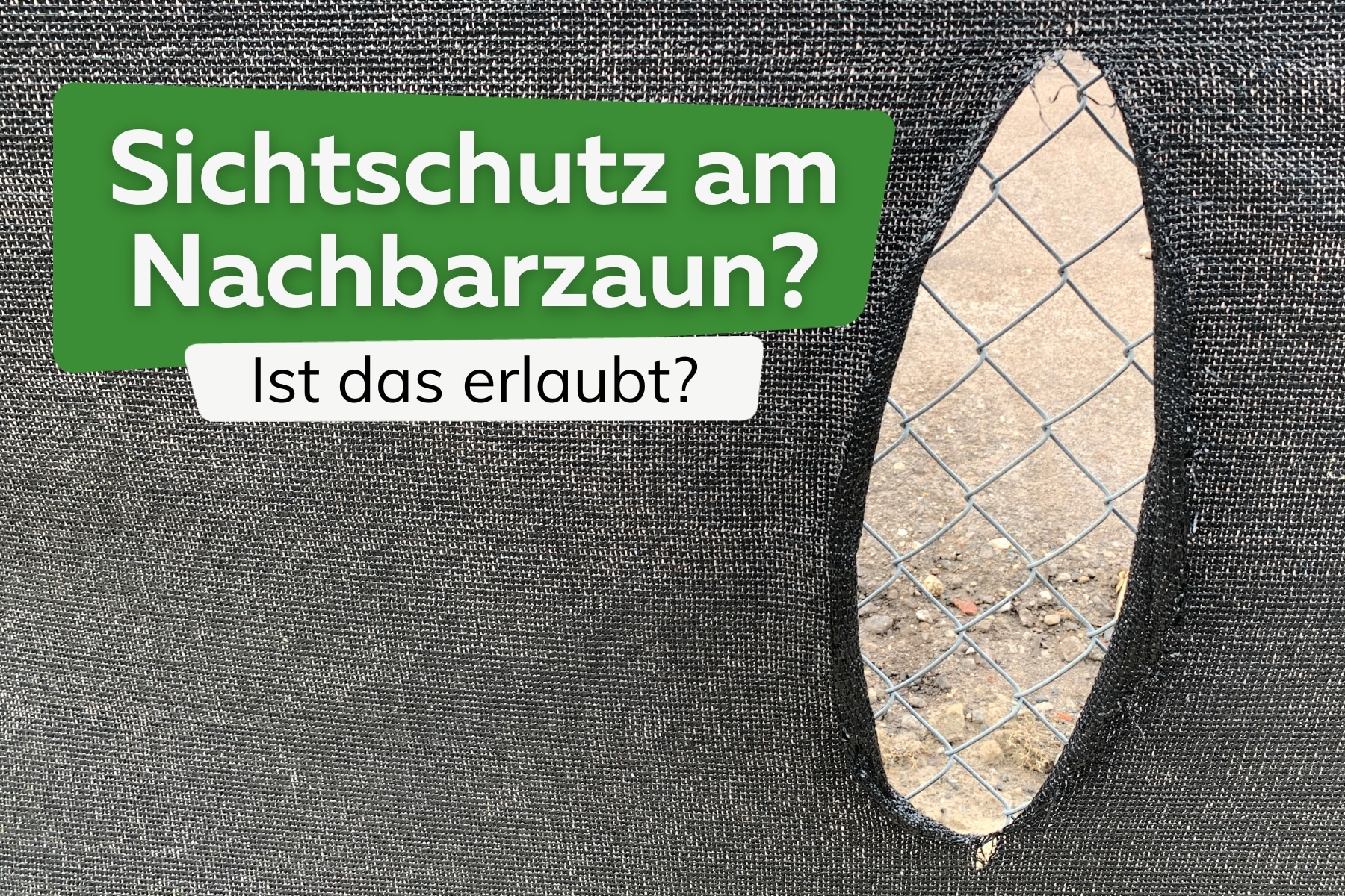 Sichtschutz am Zaun des Nachbarn anbringen!?