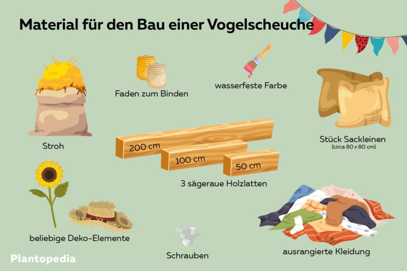 Material zum Bauen einer Vogelscheuche