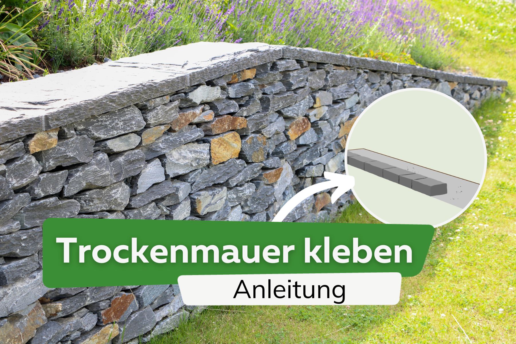 Trockenmauer kleben: Anleitung für Mauersteine