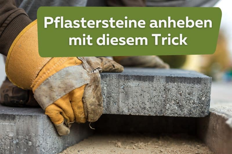 Pflastersteine anheben mit diesem Trick Titel