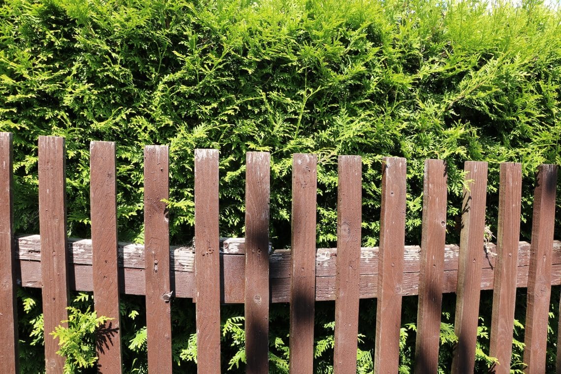 Klassischer Gartenzaun aus Holz