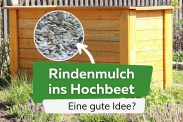 Hochbeet mit Rindenmulch befüllen