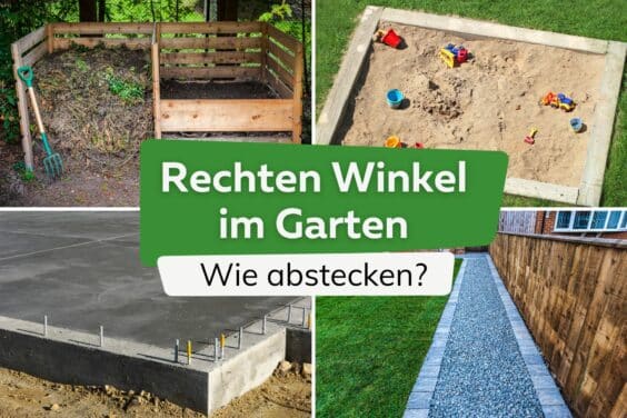 Rechten Winkel im Garten abstecken