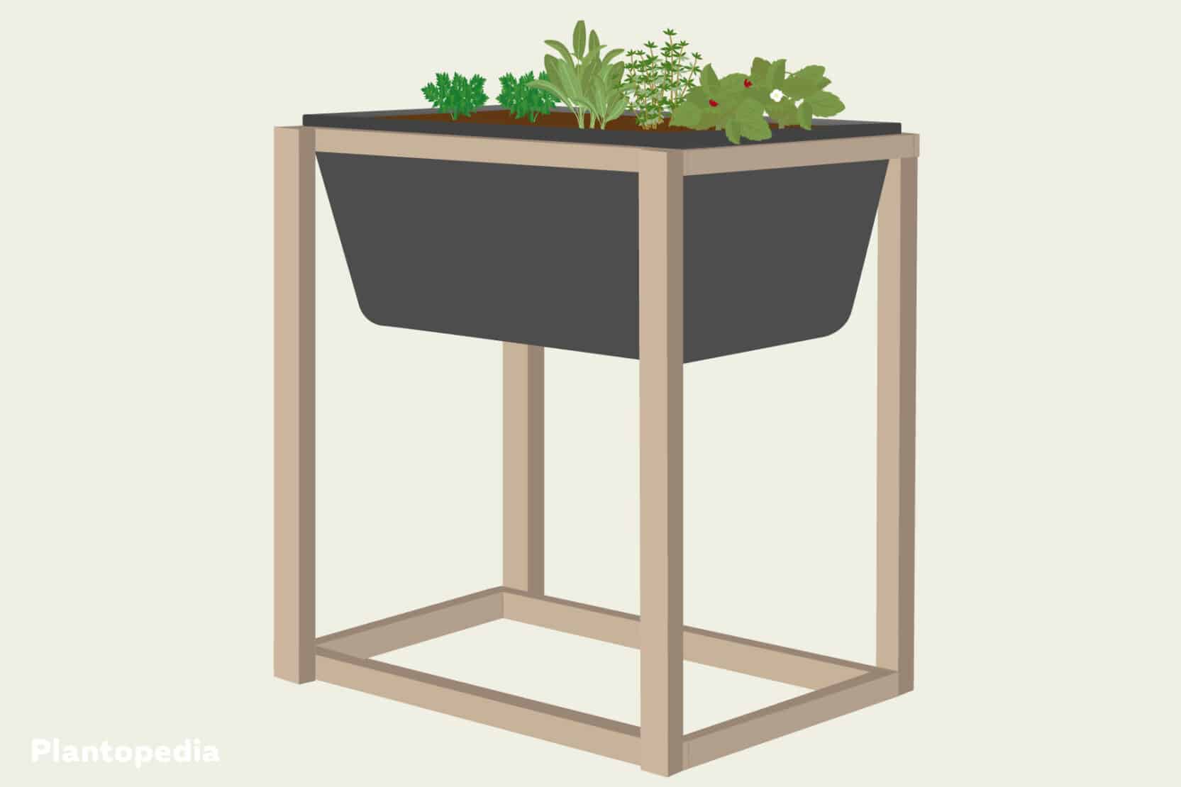 Hochbeet mit Mörtelkübeln bauen + PDF Anleitung