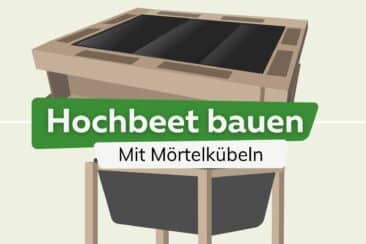 Hochbeet mit Mörtelkübeln bauen