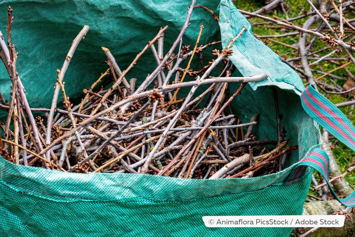 Gartenabfälle Grünschnittsack