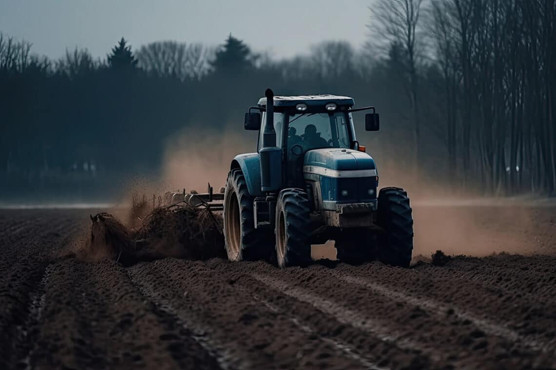 Tracktor auf dem Feld